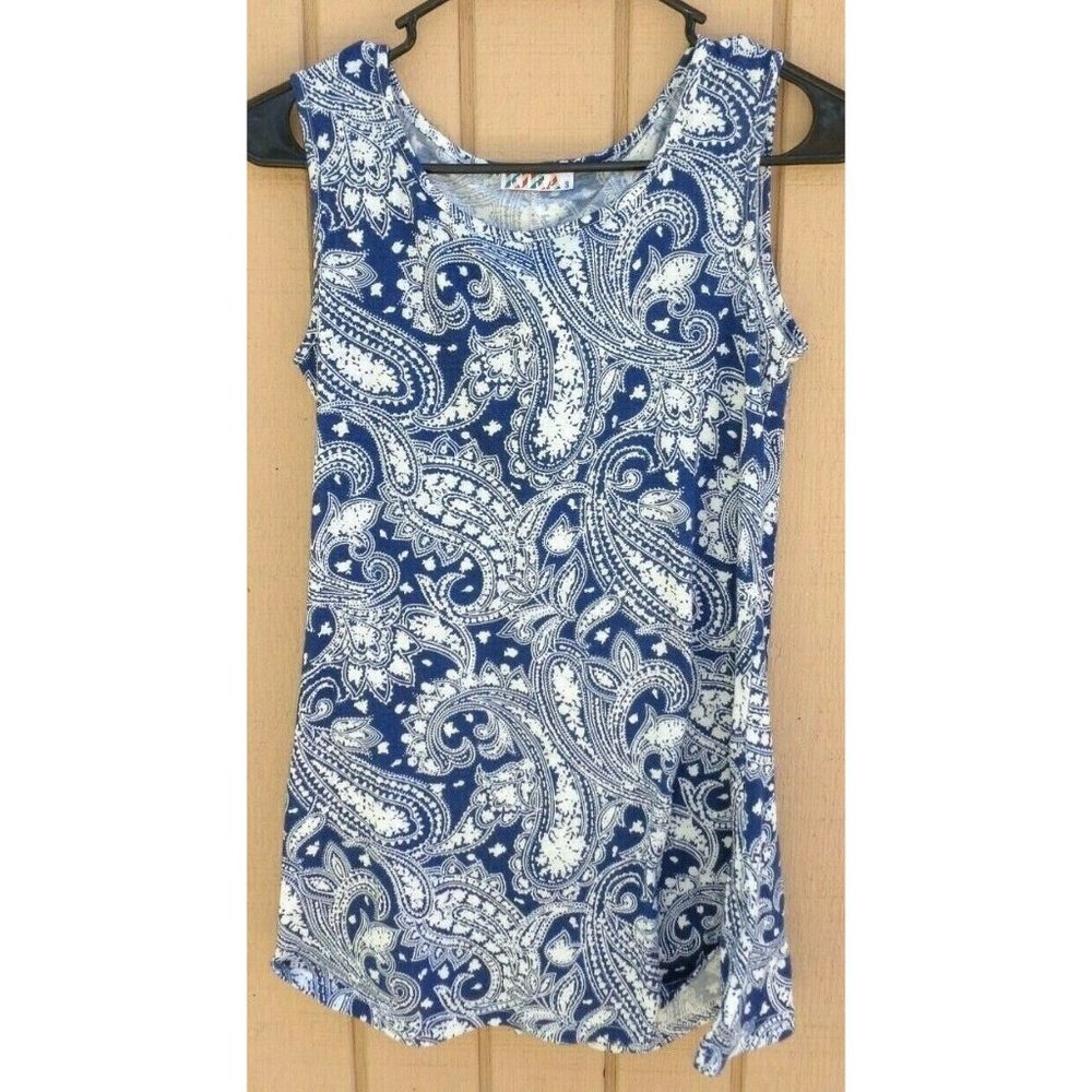 KIRA WOMENS SMALL PAISLEY TANK TOP